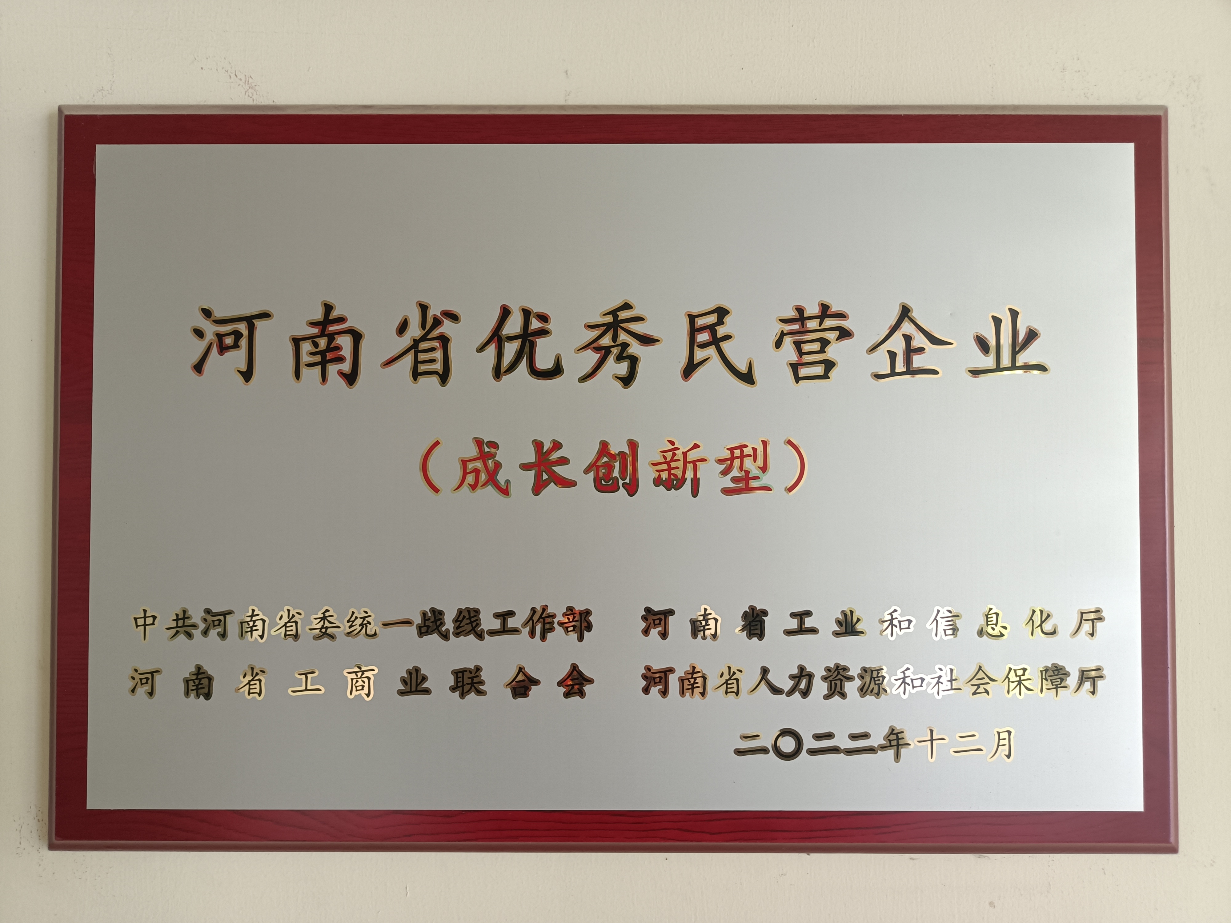 2022年河南**民營(yíng)企業(yè)（成長(zhǎng)創(chuàng)新型）